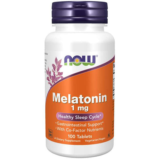 Melatonin 1 mg, Healthy Sleep Cycle, 100 Tablets, NOW Foods