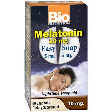 Melatonin 10 mg, 60 Snap Tabs, Bio Nutrition Inc.