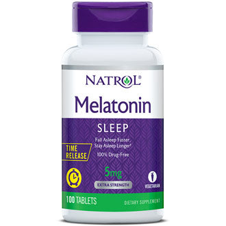 Melatonin 5 mg Time Release, Sleep Support, 100 Tablets, Natrol