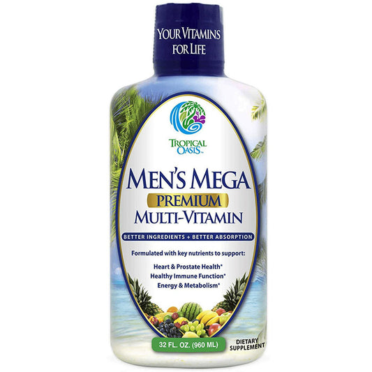 Men's Mega Multi-Vitamin Liquid, 32 oz, Tropical Oasis