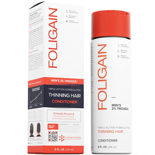 Men's Triple Action Conditioner for Thinning Hair with 2% Trioxidil, 8 oz, Foligain