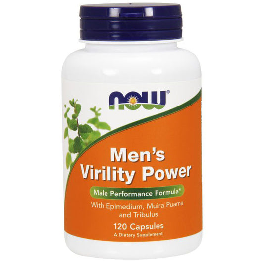 Men's Virility Power, Value Size, 120 Capsules, NOW Foods