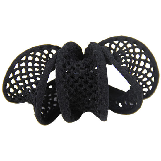 Mesh Hair Elastic - Yarrow - Black, 3 ct Per Card, DiPrima Beauty