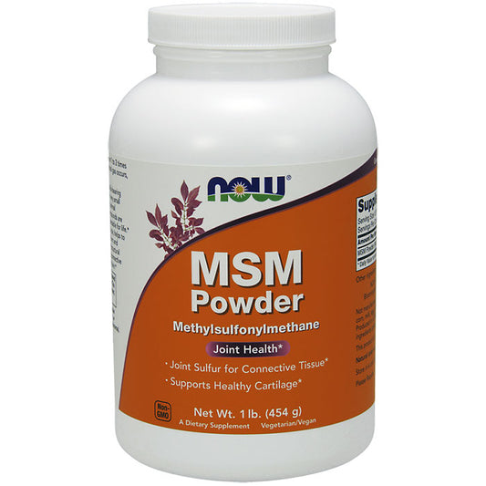 MSM Powder, Methylsulphonylmethane Pure Powder 1 lb, NOW Foods