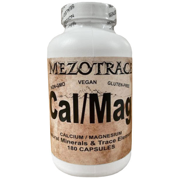 Calcium/Magnesium Natural Minerals & Trace Elements, 180 Capsules, Mezotrace