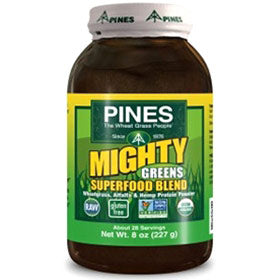 Mighty Greens Superfood Blend Powder, 8 oz, Pines International