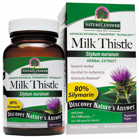 Milk Thistle Seed Extract Standardized, 60 Vegetarian Capsules, Nature's Answer