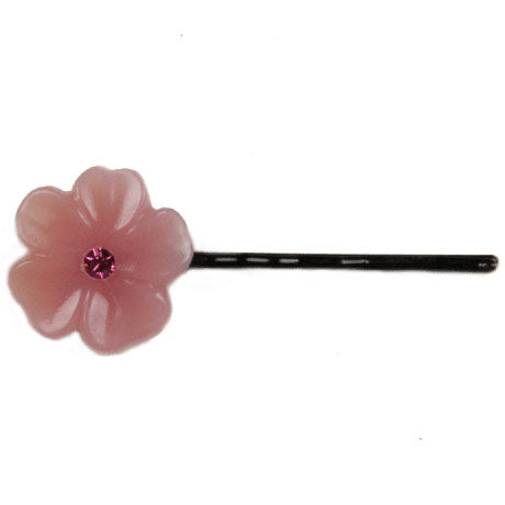 Milky Flower Bobby Pin - Begonia - Pink, 2 ct Per Card, DiPrima Beauty