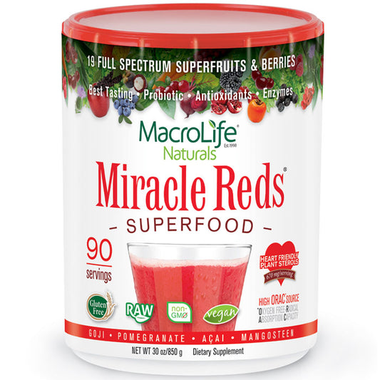 Miracle Reds 30 oz powder (three month supply), MacroLife Naturals