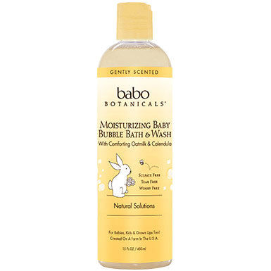 Moisturizing Baby Bubble Bath & Wash, Oatmilk Calendula, 15 oz, Babo Botanicals