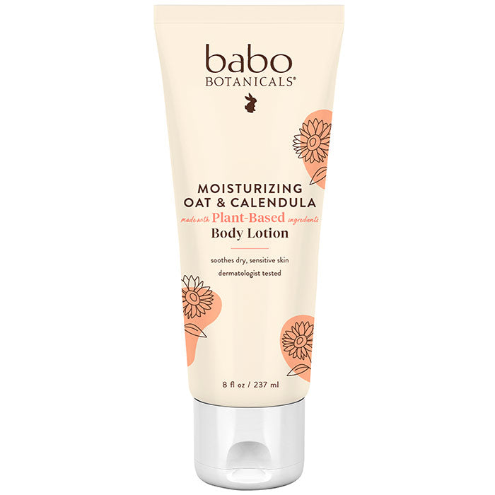 Moisturizing Body Lotion, Oat & Calendula, 8 oz, Babo Botanicals