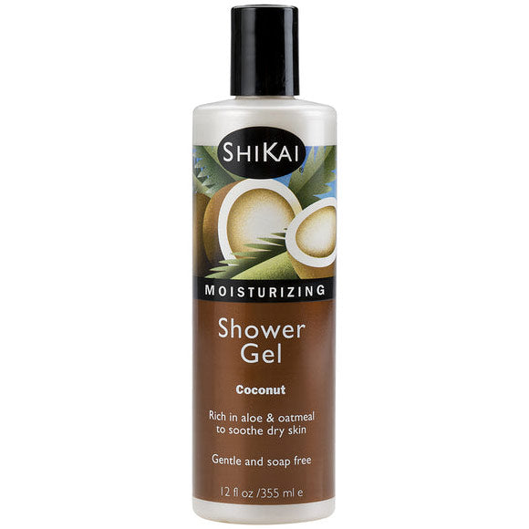 Moisturizing Shower Gel, Coconut, 12 oz, ShiKai