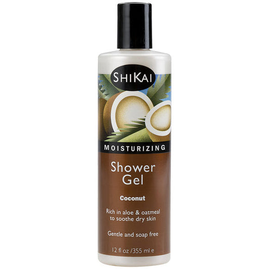 Moisturizing Shower Gel, Coconut, 12 oz, ShiKai