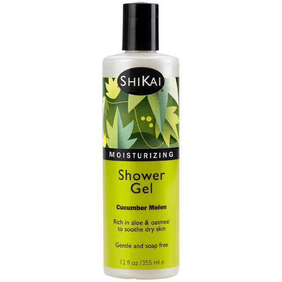 Moisturizing Shower Gel, Cucumber Melon, 12 oz, ShiKai