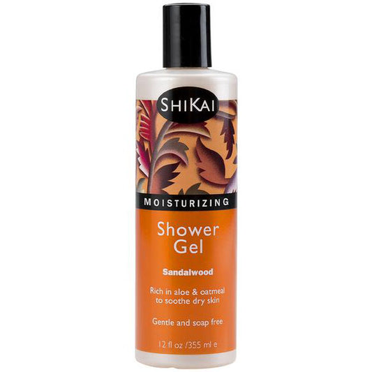 Moisturizing Shower Gel, Sandalwood, 12 oz, ShiKai