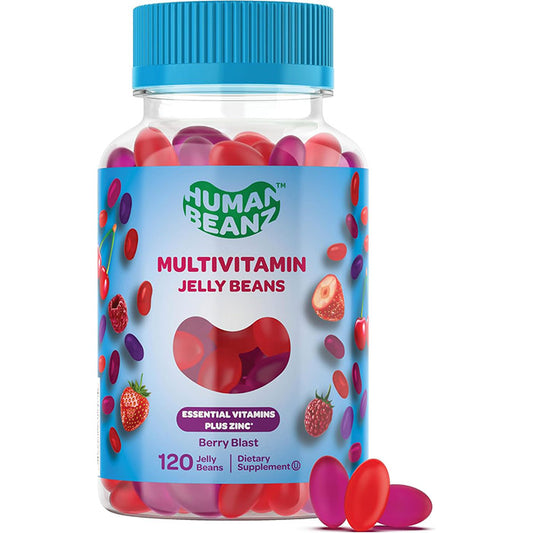 Multivitamin Jelly Bean Gummies with Zinc for Adults, 120 Jelly Beans, Human Beanz