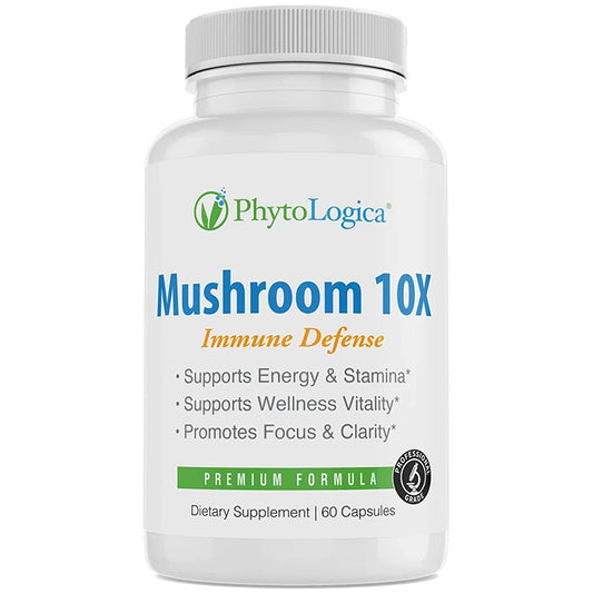 Mushroom 10X Formula, 60 Capsules, PhytoLogica