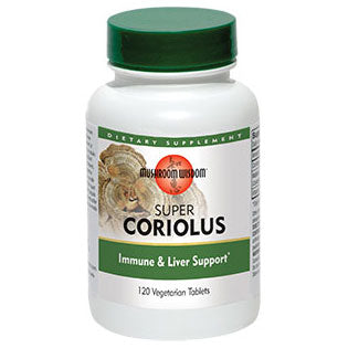 Mushroom Wisdom Super Coriolus (Turkey Tail), 120 Tablets, Maitake Products Inc.