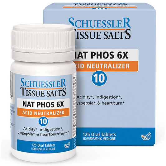 Nat Phos 6X Acid Neutralizer, 125 Tablets, Schuessler Tissue Salts
