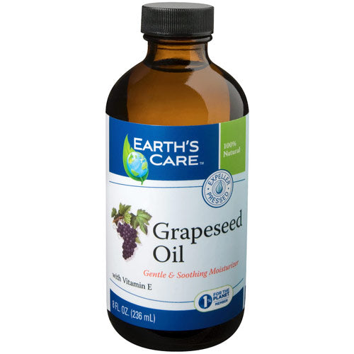 100% Natural Grapeseed Oil, 8 oz, Earth's Care