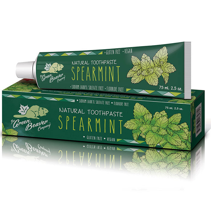 Natural Toothpaste - Spearmint, 2.5 oz, Green Beaver | vitaspringsunday ...