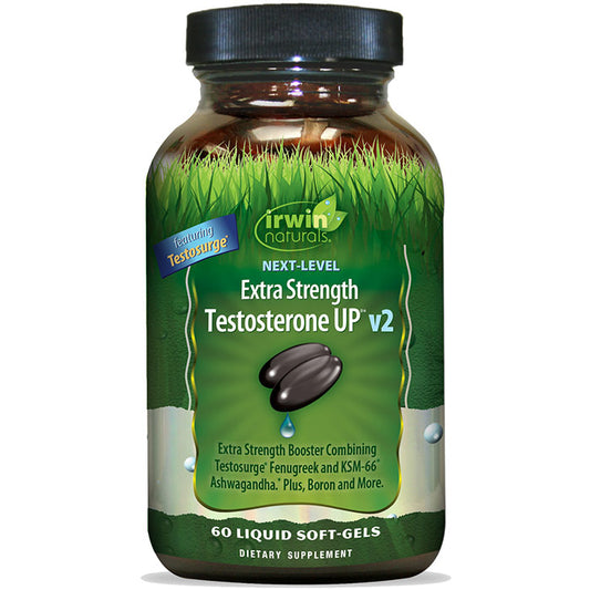 Next-Level Extra Strength Testosterone UP V2, 60 Liquid Soft-Gels, Irwin Naturals