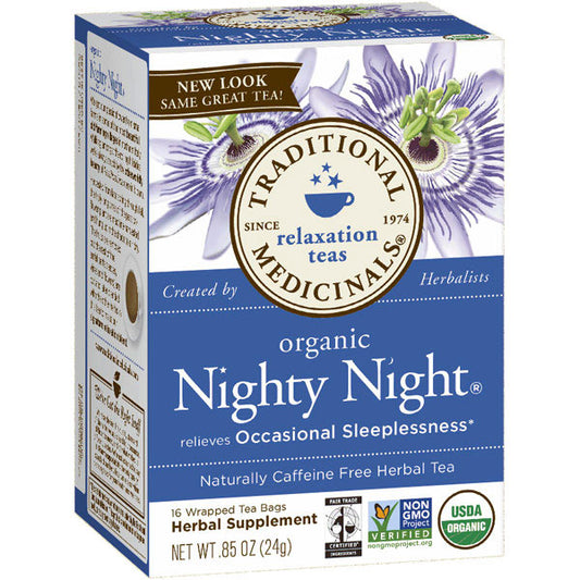 Organic Nighty Night Tea, 16 Tea Bags, Traditional Medicinals Teas