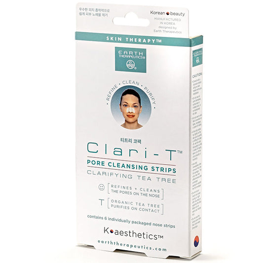 Clari-T Pore Cleansing Nose Strips, 6 Pack, Earth Therapeutics