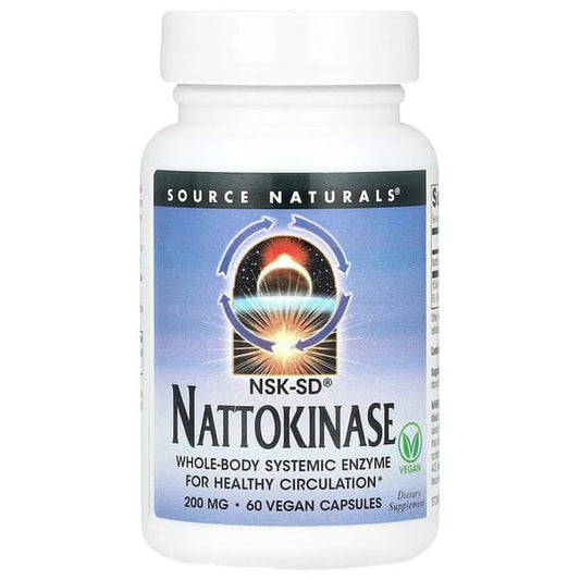NSK-SD Nattokinase 200 mg, Value Size, 60 Vegan Capsules, Source Naturals