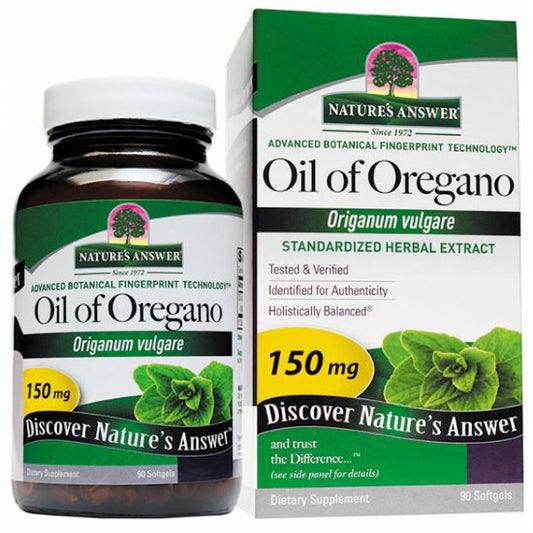 Oil of Oregano Extract 150 mg, 90 Softgels, Nature's Answer