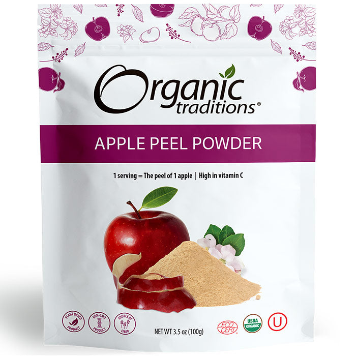 Organic Apple Peel Powder, 3.5 oz (100 g), Organic Traditions