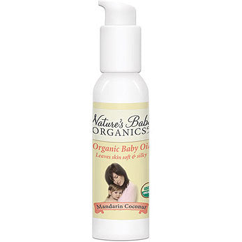 Organic Baby Oil - Mandarin Coconut, 4 oz, Nature's Baby Organics