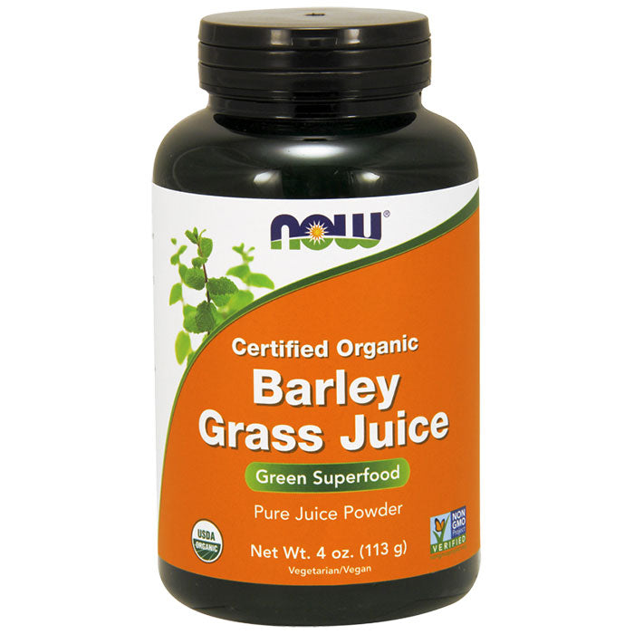 Organic Barley Grass Juice Powder, 4 oz, NOW Foods