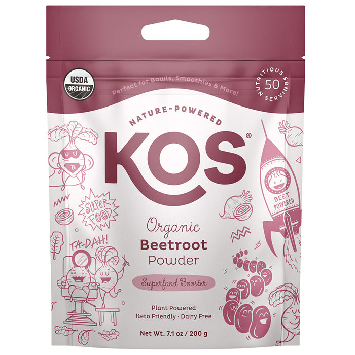 Organic Beetroot Powder, 7.1 oz (50 servings), KOS