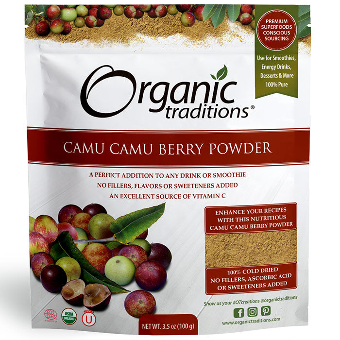 Organic Camu Camu Berry Powder, 3.5 oz (100 g), Organic Traditions