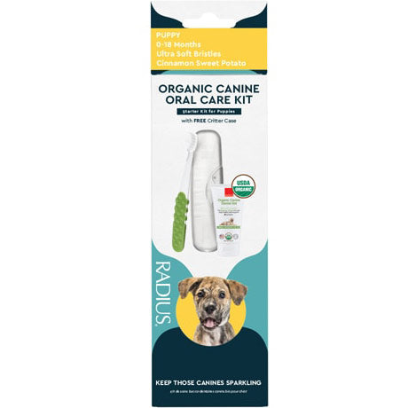 Organic Canine Oral Care Kit for Puppy Dog, 1 Kit, Radius