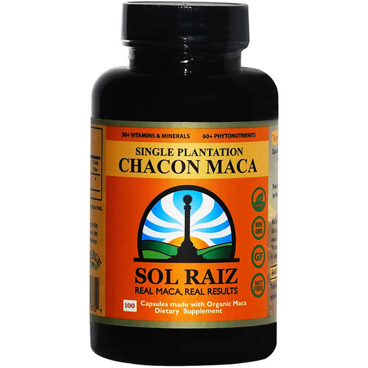 Organic Chacon Maca, 100 Capsules, Sol Raiz Organics