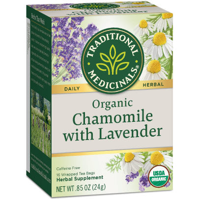 Organic Chamomile with Lavender Tea, 16 Tea Bags, Traditional Medicinals Teas