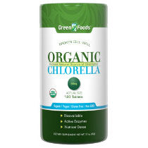 Organic Chlorella 500mg, 120 Tablets, Green Foods Corporation