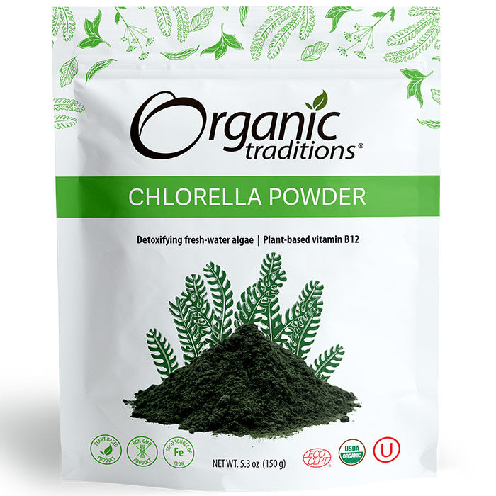 Organic Chlorella Powder, 5.3 oz (150 g), Organic Traditions