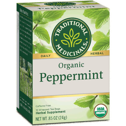 Organic Peppermint Tea, 16 Tea Bags, Traditional Medicinals Teas