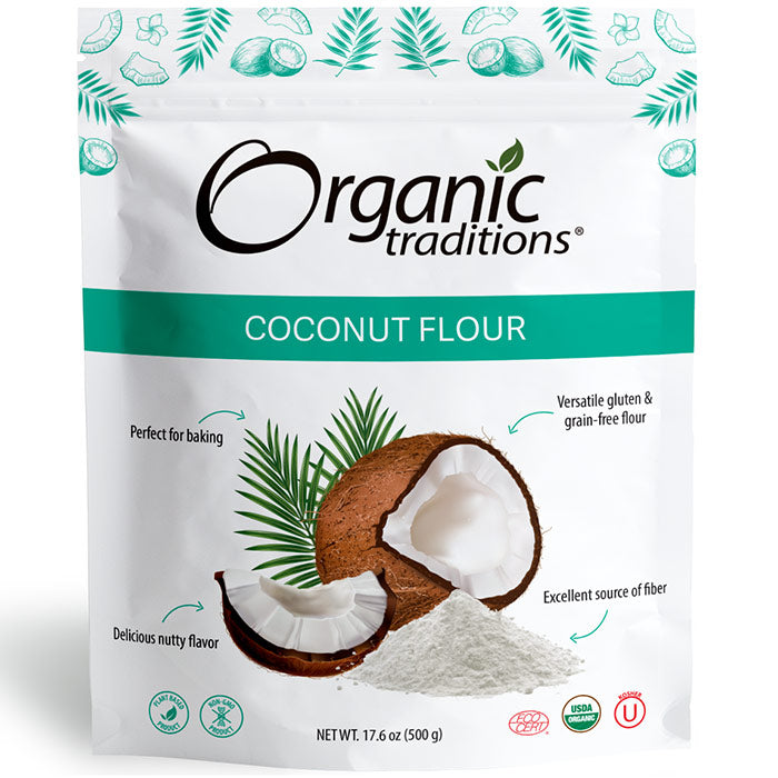 Organic Coconut Flour, 17.6 oz (500 g), Organic Traditions