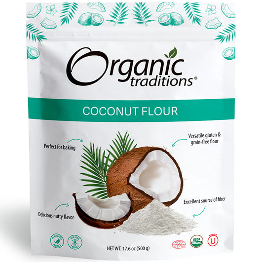 Organic Coconut Flour, 17.6 oz (500 g), Organic Traditions