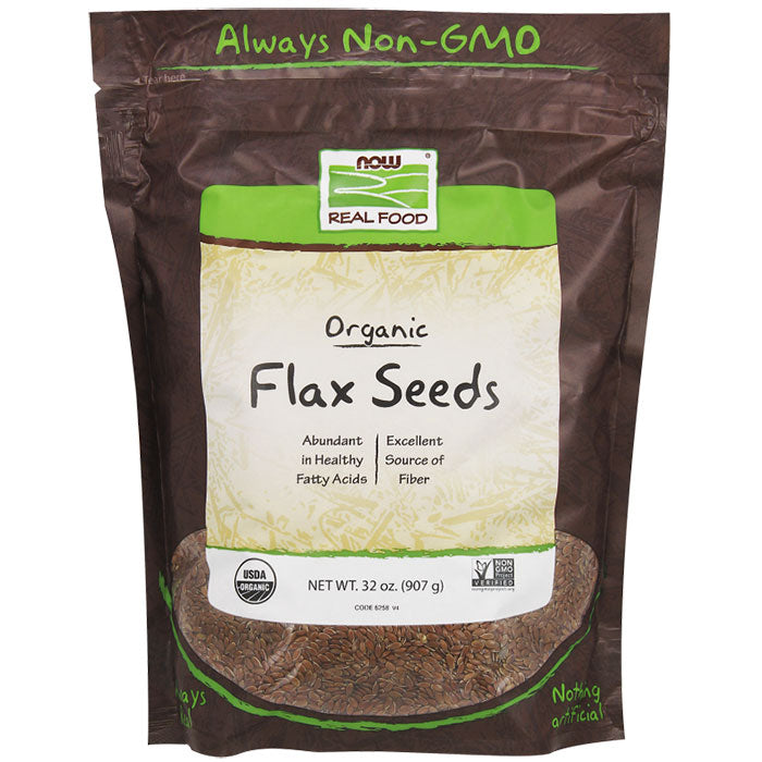 Organic Flax Seeds, 2 Lb, Now Foods 