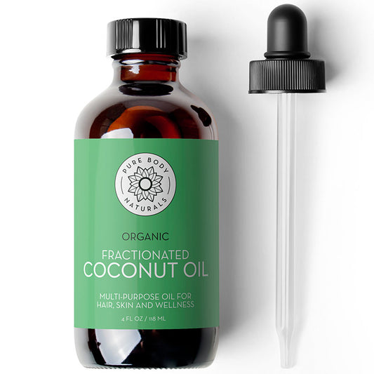 Organic Fractionated Coconut Oil, 4 oz, Pure Body Naturals