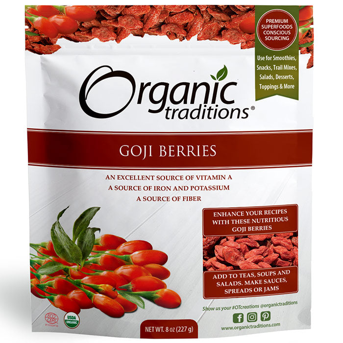 Organic Goji Berries, 8 oz (227 g), Organic Traditions