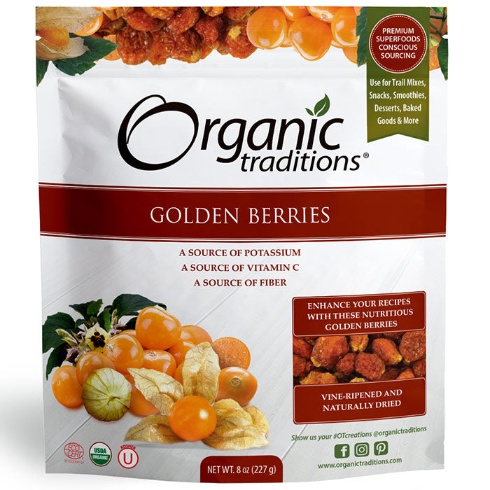 Organic Golden (Inca) Berries, 8 oz (227 g), Organic Traditions