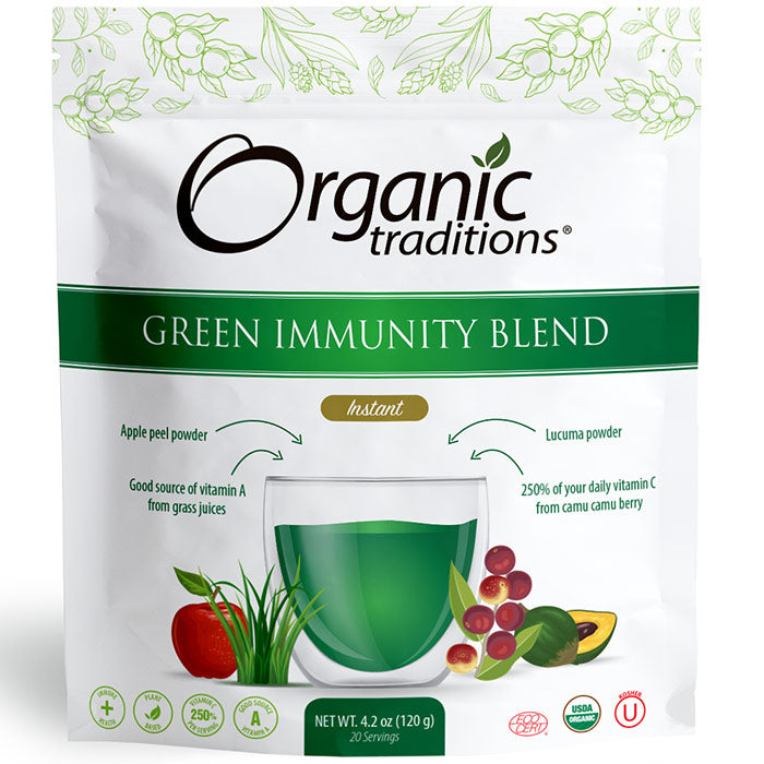 Organic Green Immunity Blend, 4.2 oz (120 g), Organic Traditions ...