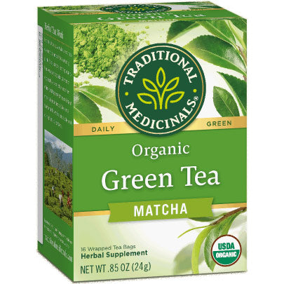 Organic Green Tea Matcha, 16 Tea Bags, Traditional Medicinals Teas