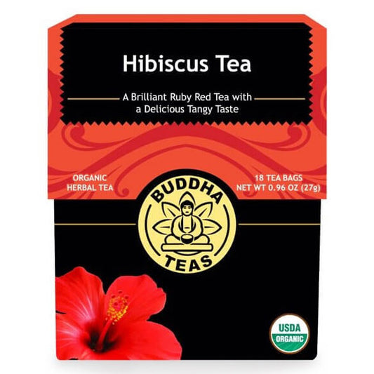 Organic Hibiscus Tea, 18 Tea Bags, Buddha Teas